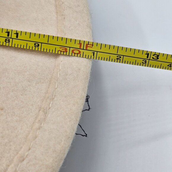 Vintage Women's Wool Felt Hat With Navy Ribbon & Lace Accent Project Hat - Picture 6 of 10